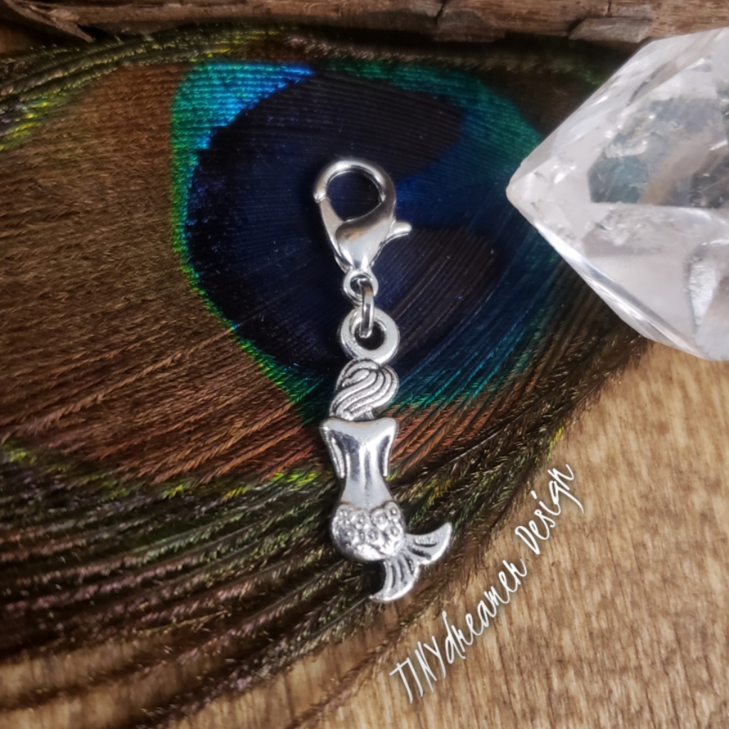 525 Mermaid Charm For Bracelet Planner Zipper Pet Collar Makeup Bag Ocean Sea 8$